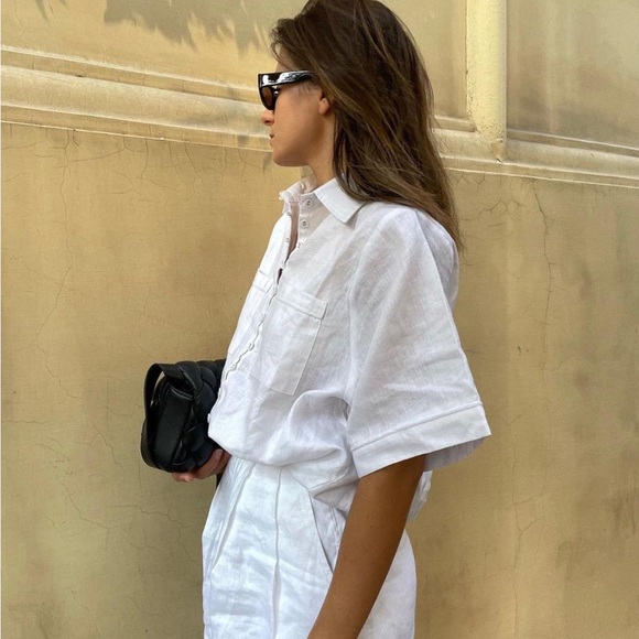 dissh felix natural linen pocket shirt - Picture 2 of 5